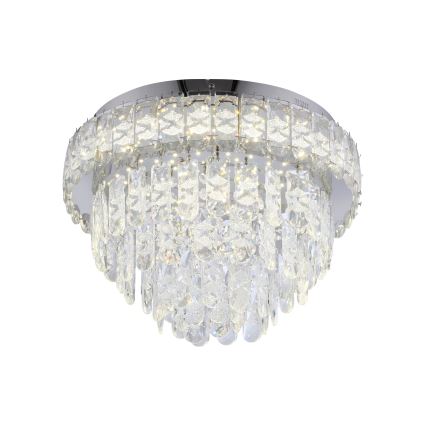 JUST LIGHT. 15092-17 - LED ceiling light KULUNKA LED/33W/230V Ø 38 cm polished chrome
