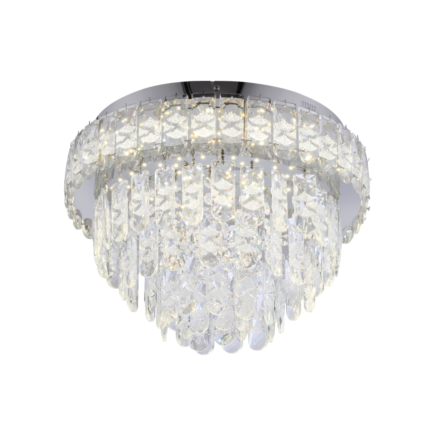 JUST LIGHT. 15092-17 - LED ceiling light KULUNKA LED/33W/230V Ø 38 cm polished chrome