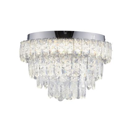 JUST LIGHT. 15092-17 - LED ceiling light KULUNKA LED/33W/230V Ø 38 cm polished chrome