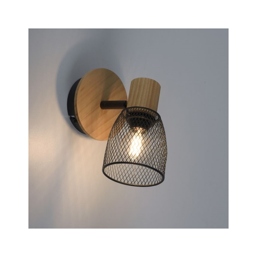 JUST LIGHT. 15191-79 - Wall spotlight TAMIS 1xE14/10W/230V pine