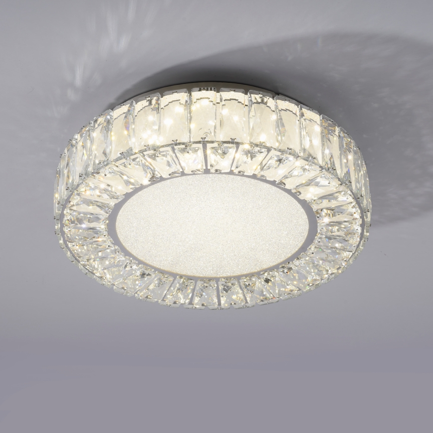 JUST LIGHT. 15221-17 - LED ceiling light KULUNKA LED/32W/230V Ø 37 cm polished chrome