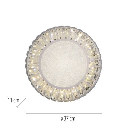 JUST LIGHT. 15221-17 - LED ceiling light KULUNKA LED/32W/230V Ø 37 cm polished chrome
