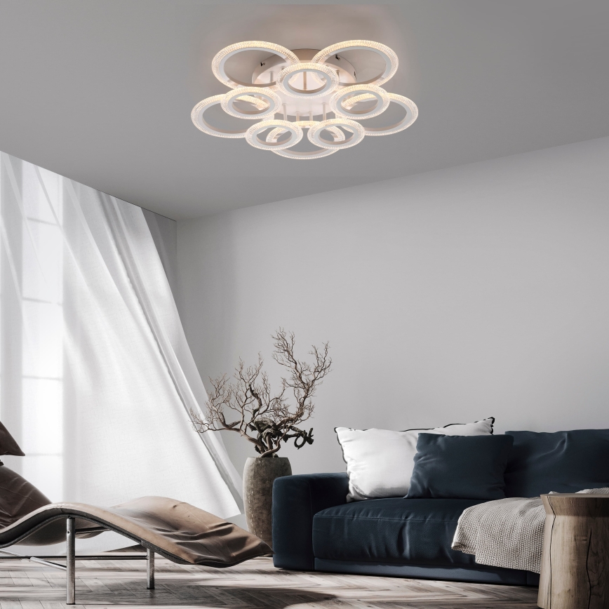 JUST LIGHT. 15268-16 - LED ceiling light CRYSTALLO LED/48.5W/230V Ø 68.6 cm white