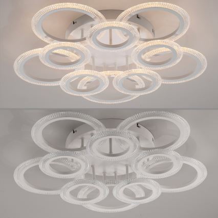 JUST LIGHT. 15268-16 - LED ceiling light CRYSTALLO LED/48.5W/230V Ø 68.6 cm white