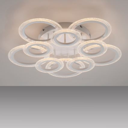 JUST LIGHT. 15268-16 - LED ceiling light CRYSTALLO LED/48.5W/230V Ø 68.6 cm white
