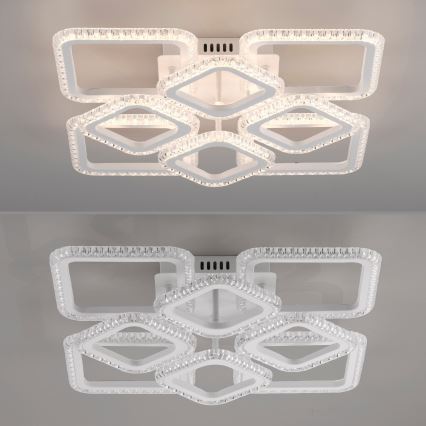 JUST LIGHT. 15269-16 - LED ceiling light CRYSTALLO LED/43,5W/230V 49x49 cm white