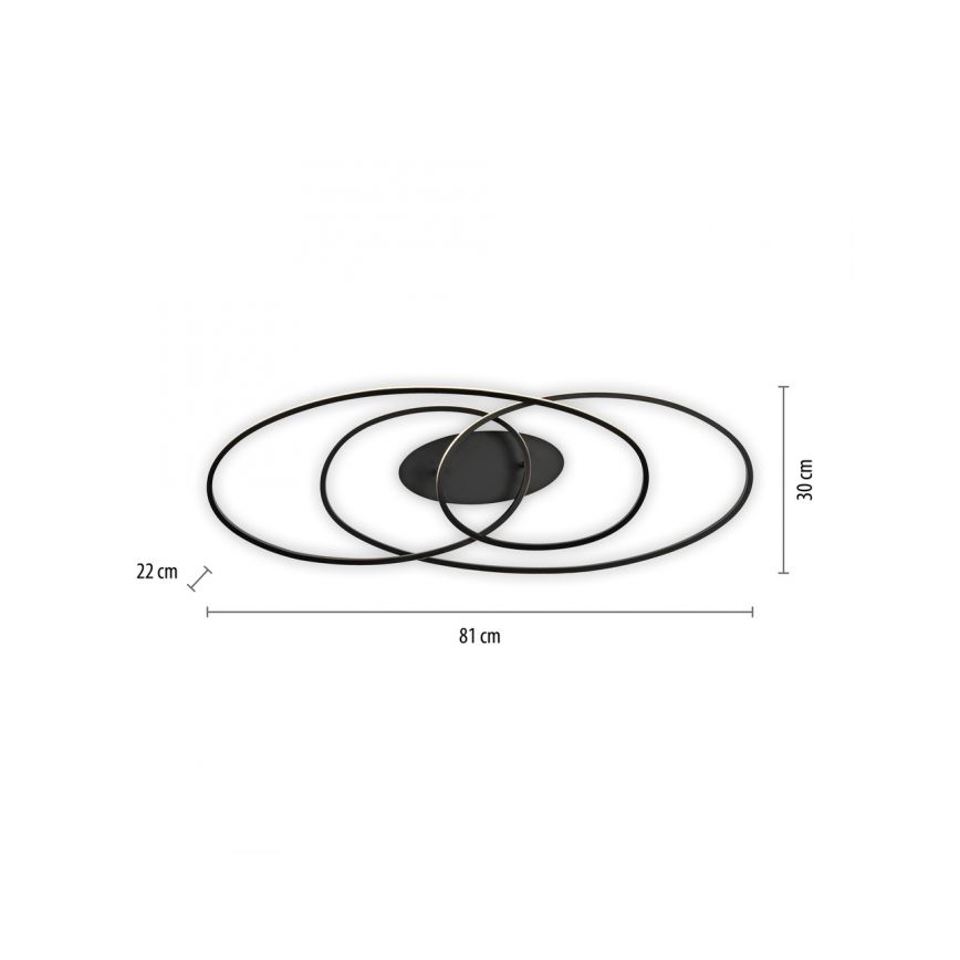 JUST LIGHT. 15321-18 - LED Ceiling light LUMACA LED/33W/230V black