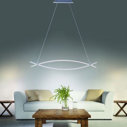 JUST LIGHT. 15382-55 - LED Chandelier on a string MAJA 2xLED/8,4W/230V matte chrome