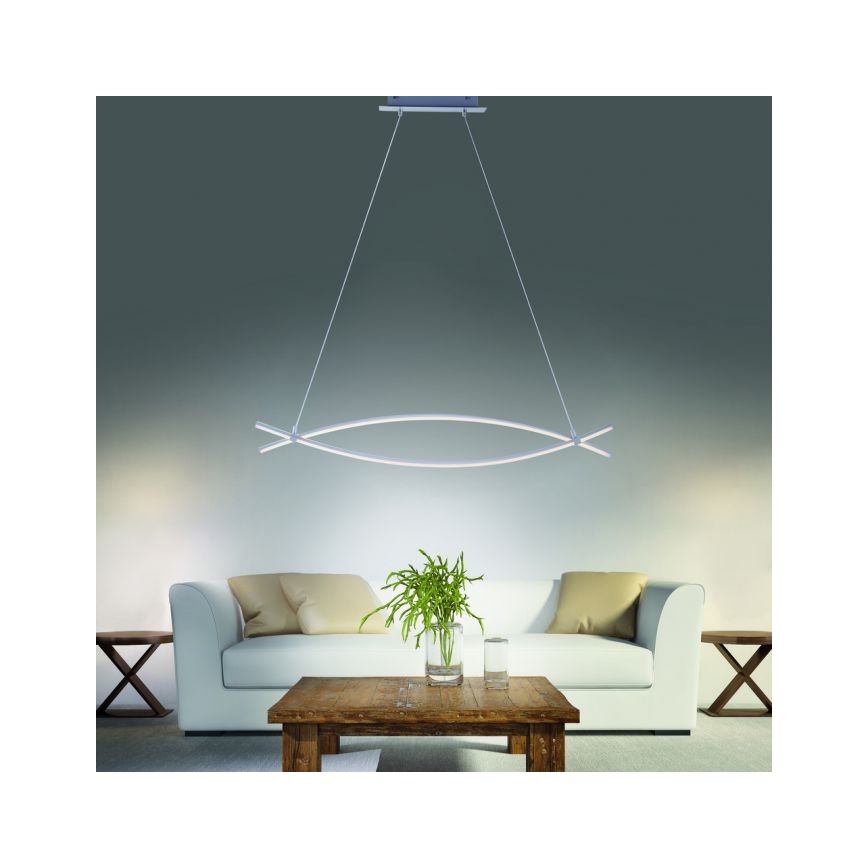 JUST LIGHT. 15382-55 - LED Chandelier on a string MAJA 2xLED/8,4W/230V matte chrome