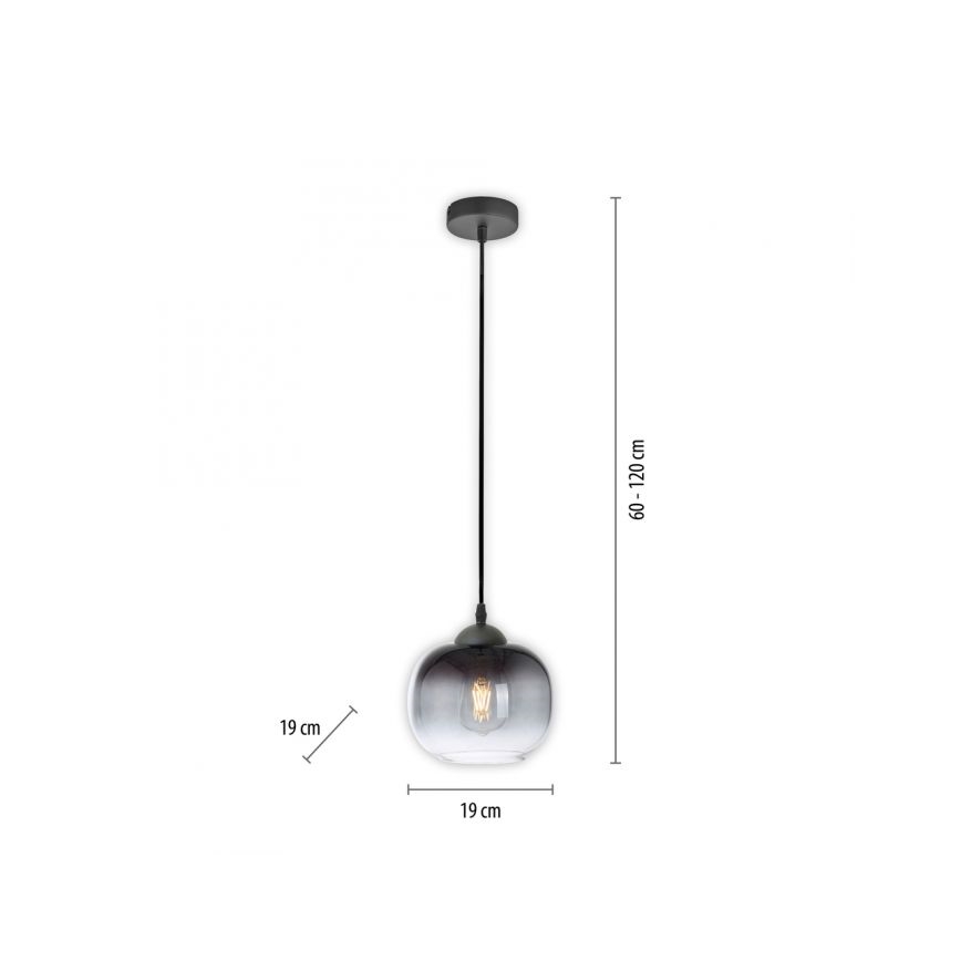 JUST LIGHT. 15420-18 - Chandelier on a string ZEA 1xE27/25W/230V black