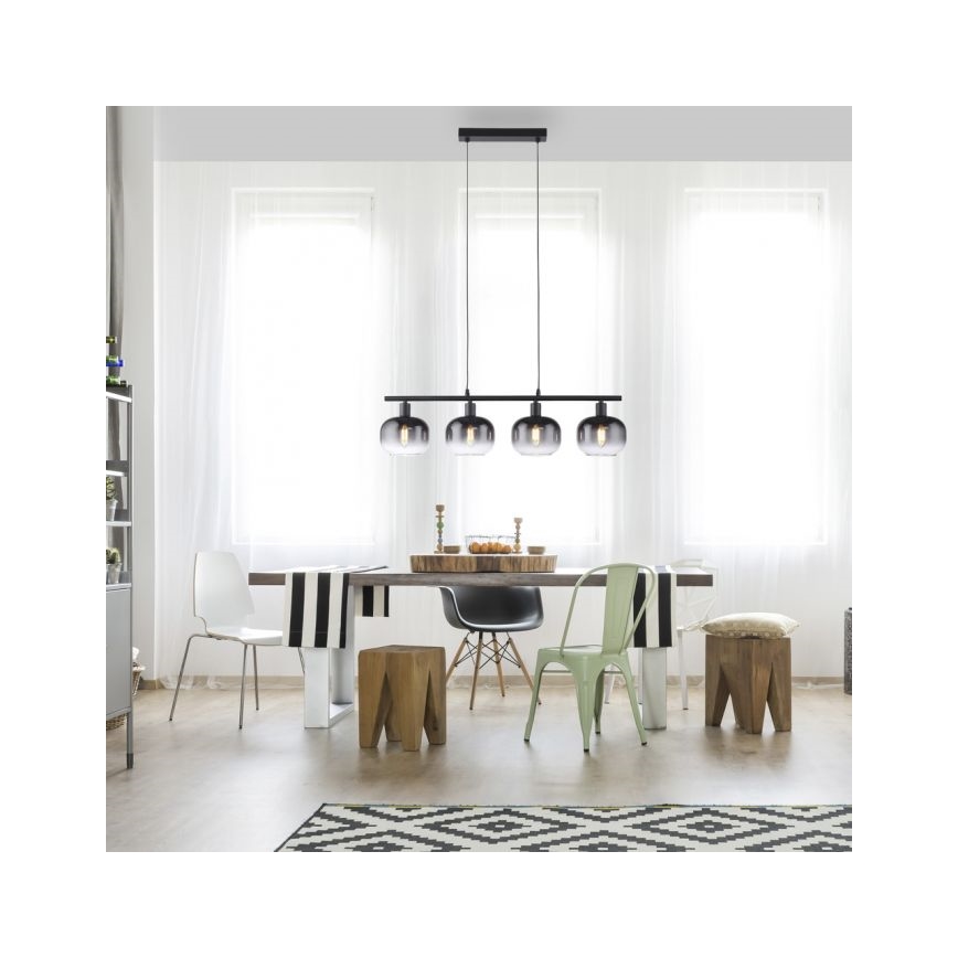 JUST LIGHT. 15421-18 - Chandelier on a string ZEA 4xE14/25W/230V black