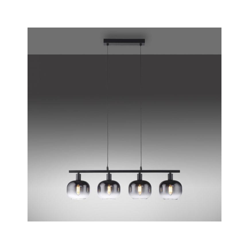 JUST LIGHT. 15421-18 - Chandelier on a string ZEA 4xE14/25W/230V black