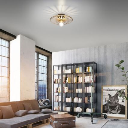 JUST LIGHT. 15635-60 - Ceiling light SPIKE 1xE27/40W/230V d. 30 cm brass