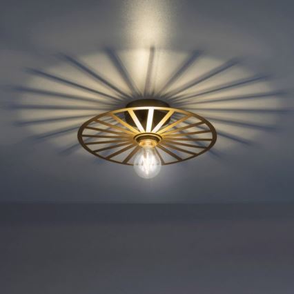 JUST LIGHT. 15635-60 - Ceiling light SPIKE 1xE27/40W/230V d. 30 cm brass