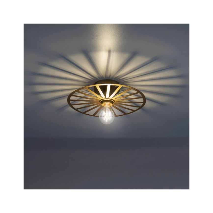 JUST LIGHT. 15635-60 - Ceiling light SPIKE 1xE27/40W/230V d. 30 cm brass