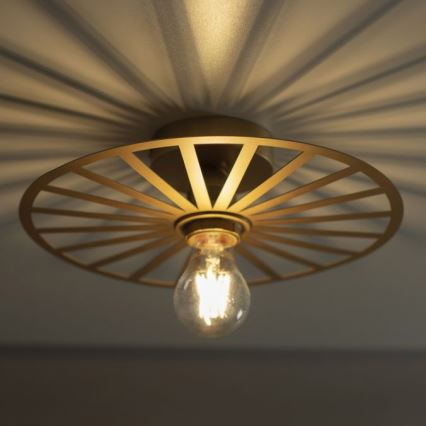 JUST LIGHT. 15635-60 - Ceiling light SPIKE 1xE27/40W/230V d. 30 cm brass