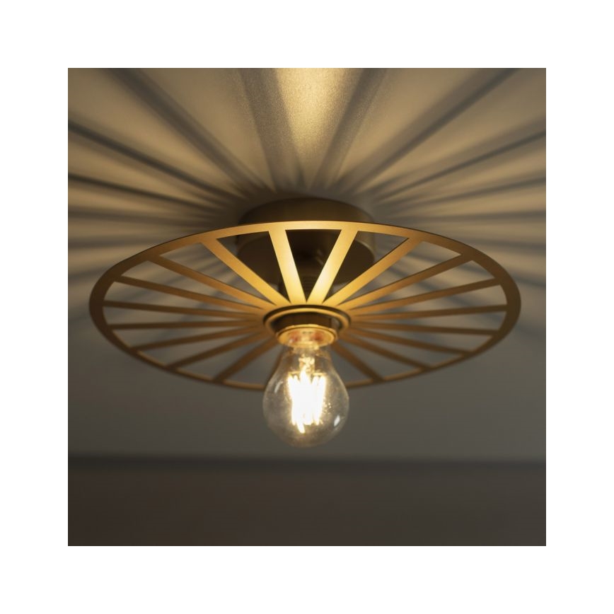 JUST LIGHT. 15635-60 - Ceiling light SPIKE 1xE27/40W/230V d. 30 cm brass