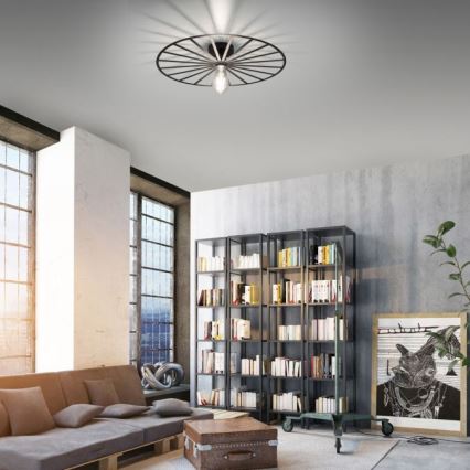 JUST LIGHT. 15636-18 - Ceiling light SPIKE 1xE27/40W/230V d. 50 cm black