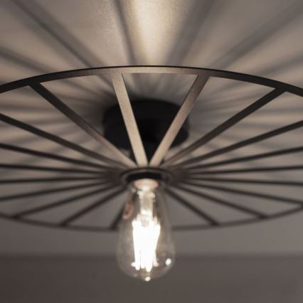 JUST LIGHT. 15636-18 - Ceiling light SPIKE 1xE27/40W/230V d. 50 cm black