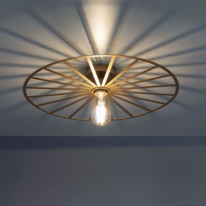 JUST LIGHT. 15636-60 - Ceiling light SPIKE 1xE27/40W/230V d. 50 cm brass