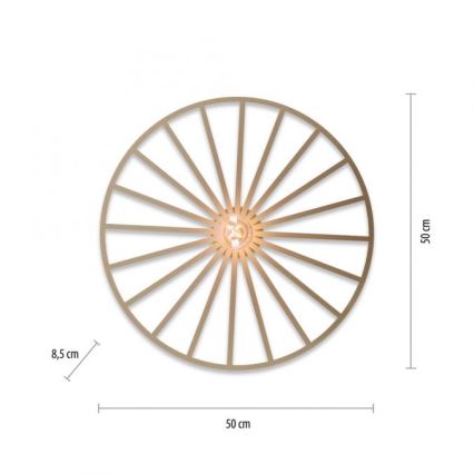 JUST LIGHT. 15636-60 - Ceiling light SPIKE 1xE27/40W/230V d. 50 cm brass