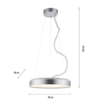 JUST LIGHT. 17075-21 - LED Dimmable chandelier on a string KETO ANIKA LED/26,5W/230V 2700-5000K + remote control