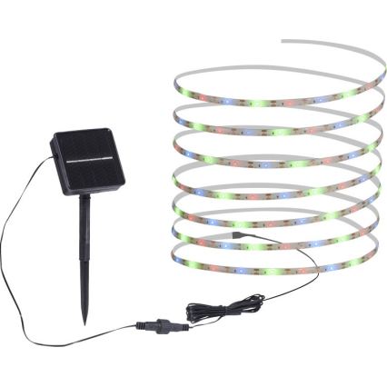 JUST LIGHT. 19971-18 - RGB LED Solar Strip TEANIA LED/3.7V 5 m 1200 mAh IP44 Black