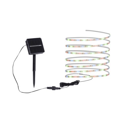 JUST LIGHT. 19971-18 - RGB LED Solar Strip TEANIA LED/3.7V 5 m 1200 mAh IP44 Black
