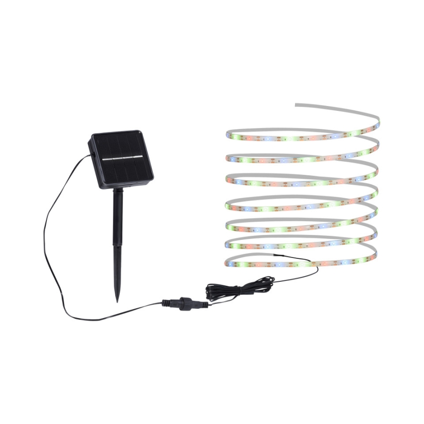 JUST LIGHT. 19971-18 - RGB LED Solar Strip TEANIA LED/3.7V 5 m 1200 mAh IP44 Black