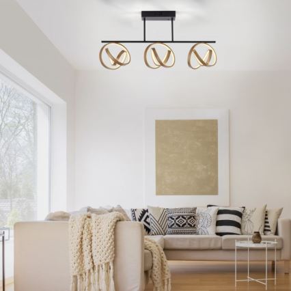 JUST LIGHT. 6245-18 - LED Dimmable surface-mounted chandelier LOOP 3xLED/11W/230V 2700-5000K + remote control