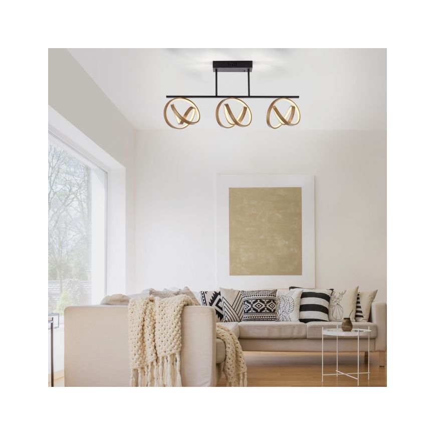 JUST LIGHT. 6245-18 - LED Dimmable surface-mounted chandelier LOOP 3xLED/11W/230V 2700-5000K + remote control