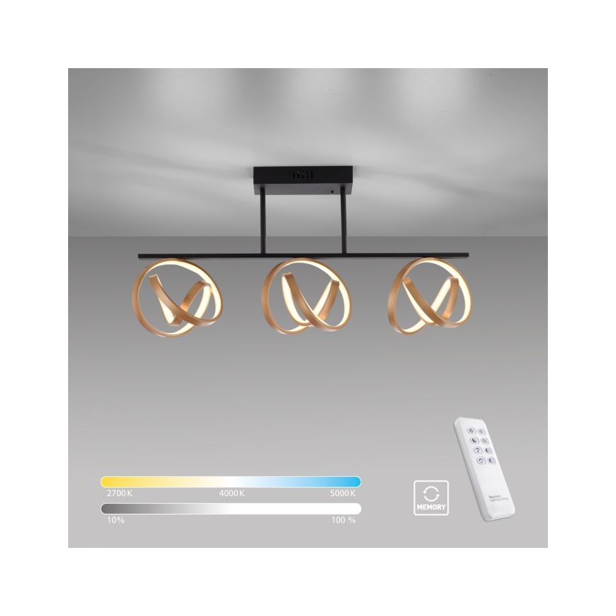 JUST LIGHT. 6245-18 - LED Dimmable surface-mounted chandelier LOOP 3xLED/11W/230V 2700-5000K + remote control