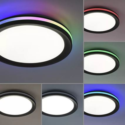 JUST LIGHT. 7509018 - LED RGBW Dimmable ceiling light GANGES LED/24W/230V 2700-5000K + remote control