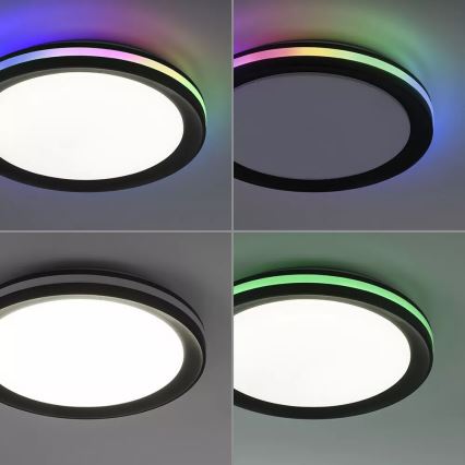JUST LIGHT. 7509018 - LED RGBW Dimmable ceiling light GANGES LED/24W/230V 2700-5000K + remote control