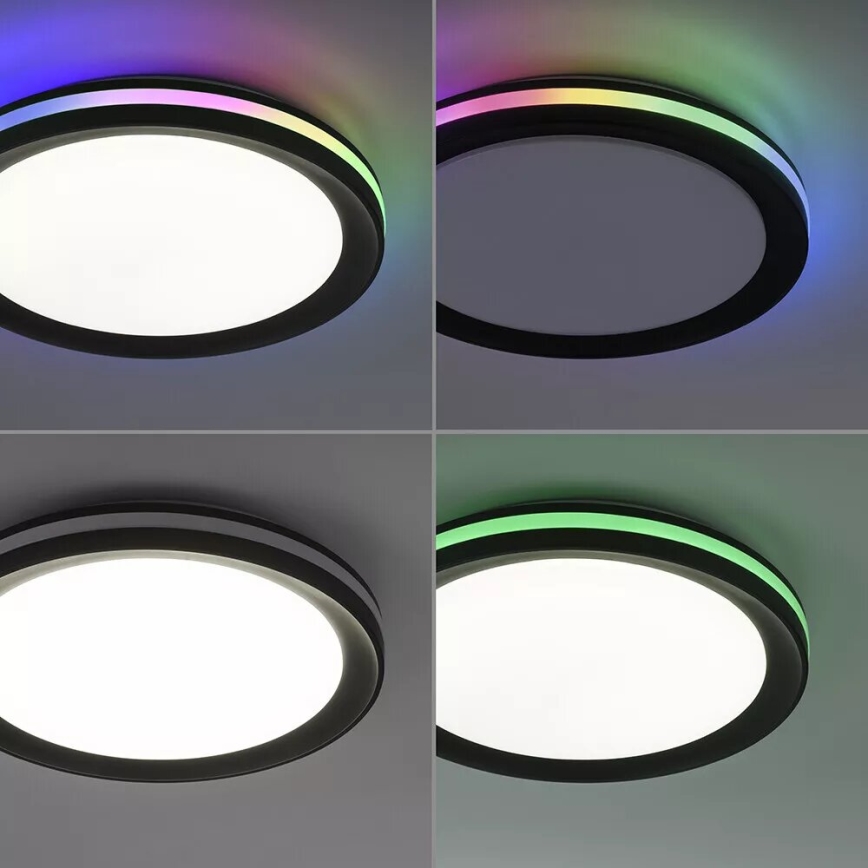JUST LIGHT. 7509018 - LED RGBW Dimmable ceiling light GANGES LED/24W/230V 2700-5000K + remote control