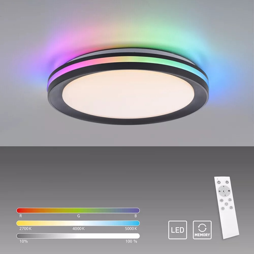 JUST LIGHT. 7509018 - LED RGBW Dimmable ceiling light GANGES LED/24W/230V 2700-5000K + remote control