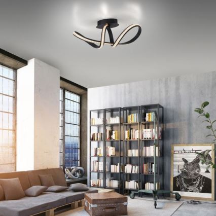 JUST LIGHT. 8475-18 - LED Dimmable surface-mounted chandelier BRILLA LED/29W/230V black