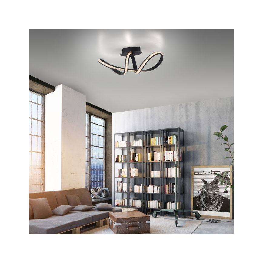 JUST LIGHT. 8475-18 - LED Dimmable surface-mounted chandelier BRILLA LED/29W/230V black