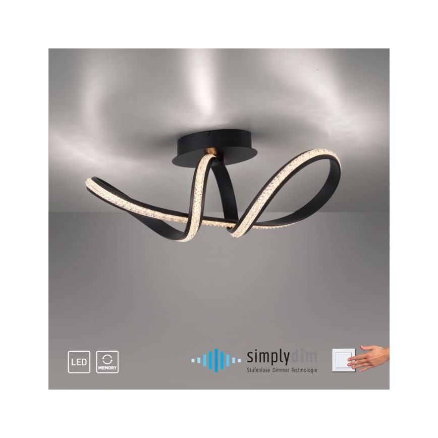 JUST LIGHT. 8475-18 - LED Dimmable surface-mounted chandelier BRILLA LED/29W/230V black