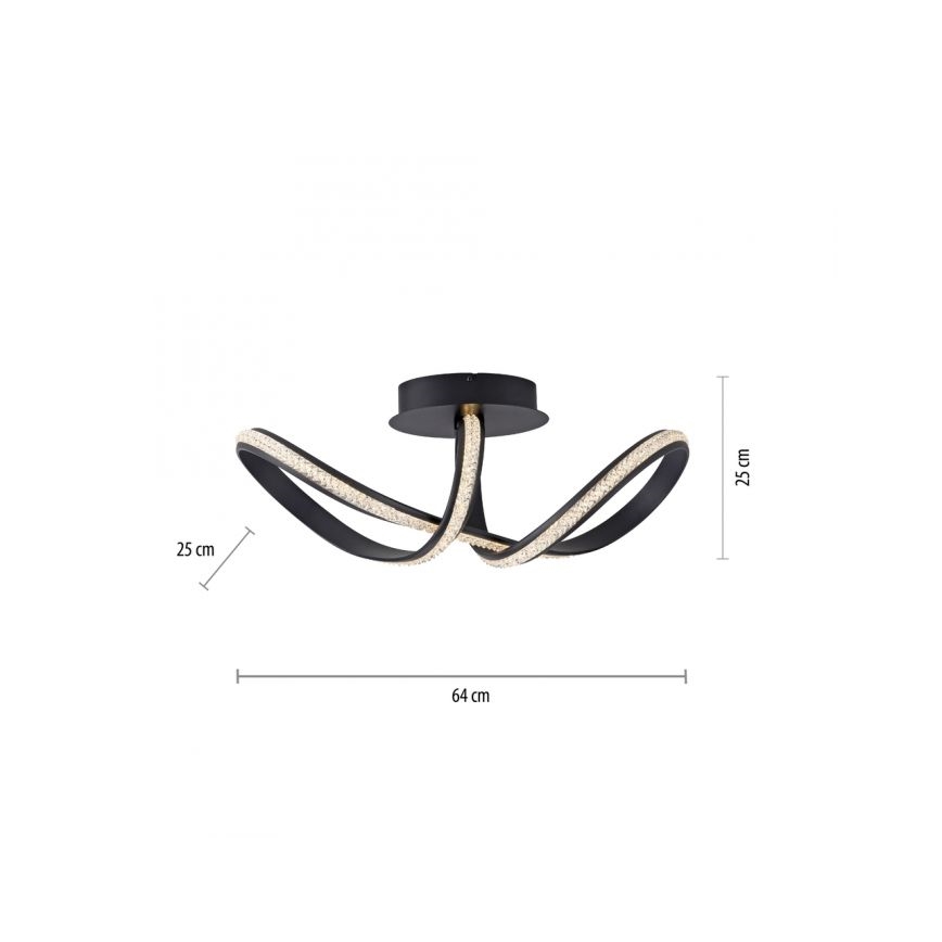 JUST LIGHT. 8475-18 - LED Dimmable surface-mounted chandelier BRILLA LED/29W/230V black