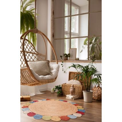 JUTA 120 cm rug multicolour/natural