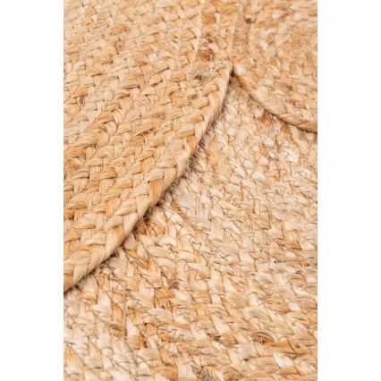 JUTA Natural Round Rug, 140 cm, Beige