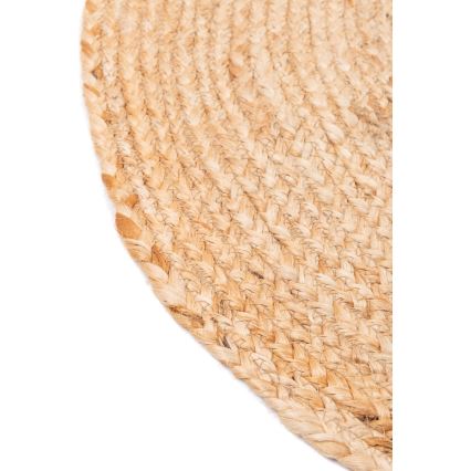 JUTA Natural Round Rug, 140 cm, Beige