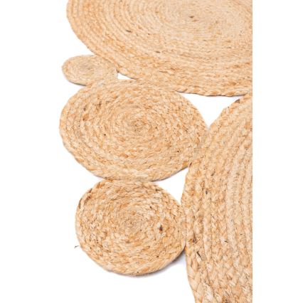 JUTA Natural Round Rug, 140 cm, Beige