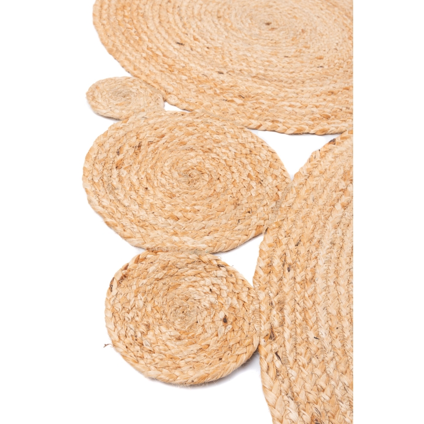 JUTA Natural Round Rug, 140 cm, Beige
