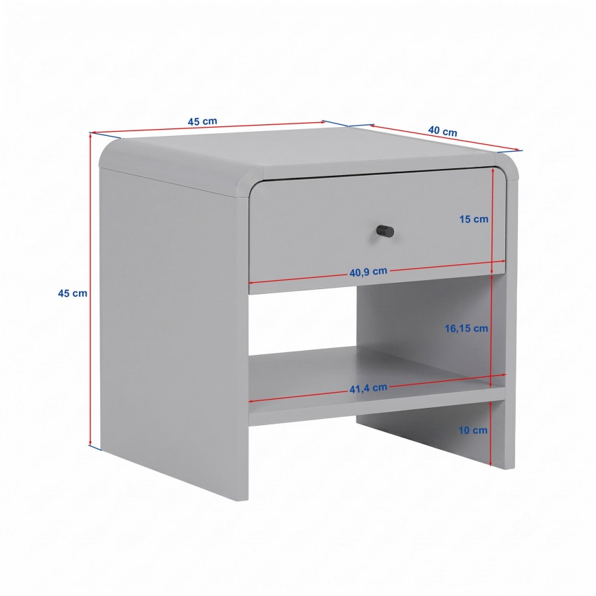 KABIN Nightstand 45 x 40 cm, Oak