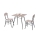 KABIR Dining Set 70x70 cm Oak/Black