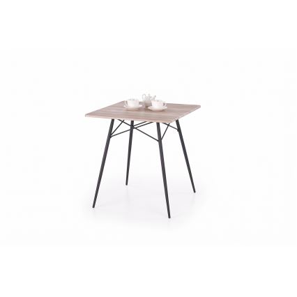 KABIR Dining Set 70x70 cm Oak/Black