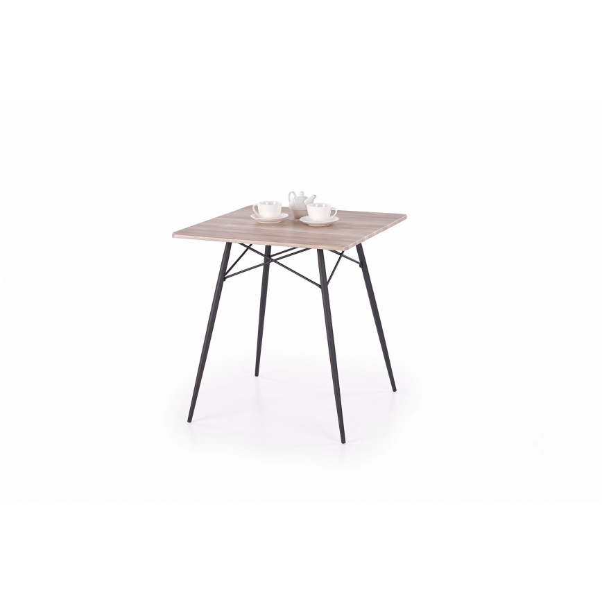KABIR Dining Set 70x70 cm Oak/Black