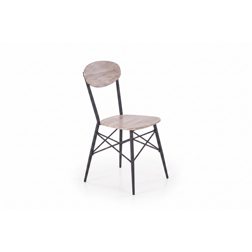 KABIR Dining Set 70x70 cm Oak/Black